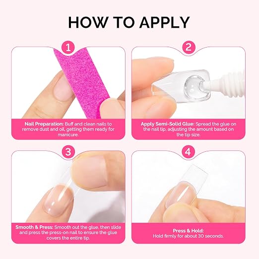 MelodySusie Super Strong Nail Glue Semi Solid Glue Press On Nails, 2PCS | Quick Drying, No UV Lamp Needed, Long Lasting, Nail Glues DIY Home Salon Manicure