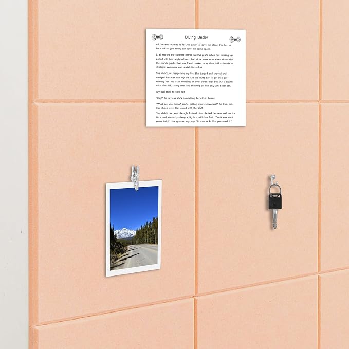 Felt Wall Tiles Bulletin Board Large Cork Board Alternative 12 Pack 11.81”x11.81”x0.47” Felt Pin Board Tack Board with Safe Removable Adhesive Tabs for Home Office School 48x36(Light Pink)