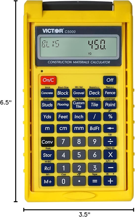 Victor C5000 Advanced Construction Calculator with Protective Case