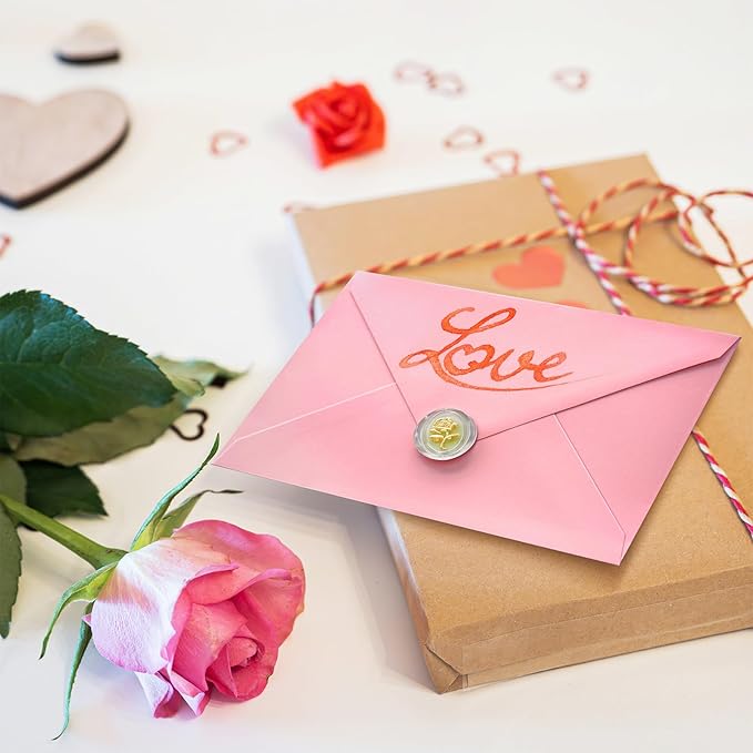 50 Pack 4x6 Envelopes Letter Size, Pink A4 Envelopes Self Seal for Wedding Invitation, Envelope 4.3x6.3 for Greeting Cards, Photos, Baby Shower, Graduation, Thank You Cards, Announcements