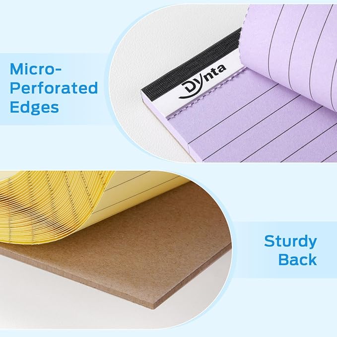 Dynta 36pcs Mini Note Pads 3x5 Pocket Notebook for Writing | Office Supplies, Multicolor, 80GSM Heavyweight Paper, 45 Sheets Per Notepad, Perforated