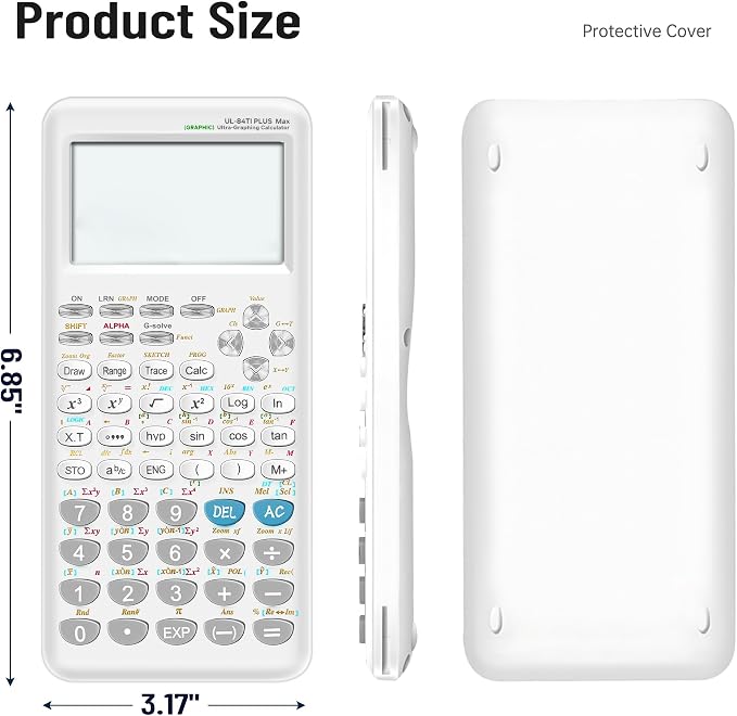 Graphing Calculator, Calculator with Graphics Functions, Large Display for Students, Algebra Calculus Trigonometry, 360+ Functions, UL-84