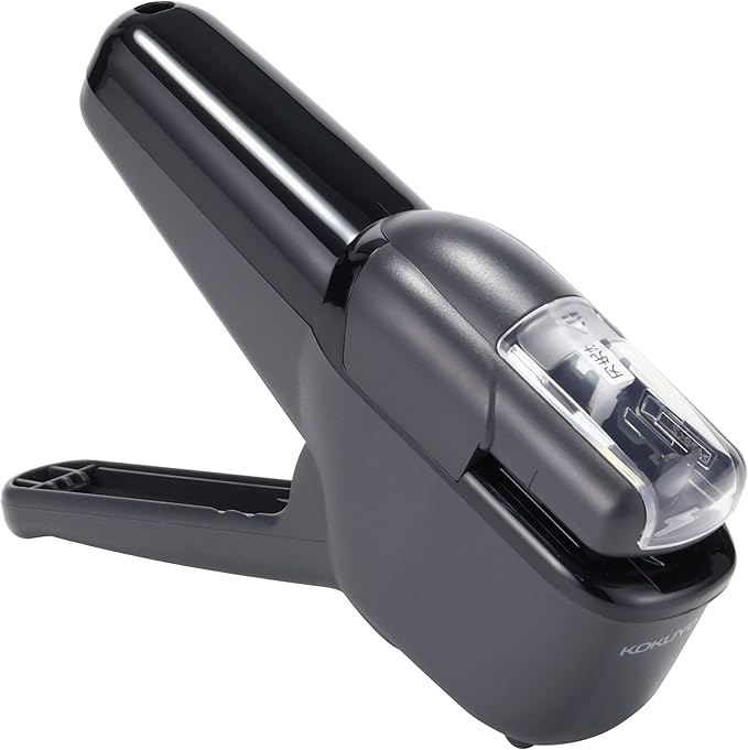 Kokuyo Stapleless Stapler, Harinacs Handheld Staple-Free, Up to 10 Sheets No Staple Binding, Portable Compact Holeless Stapler, Black, Japan Import (SLN-MSH110D)