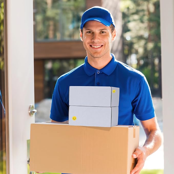 RLAVBL 9x6x4 Shipping Boxes Set of 25, White Corrugated Cardboard Box for Packing, Mailing, Business