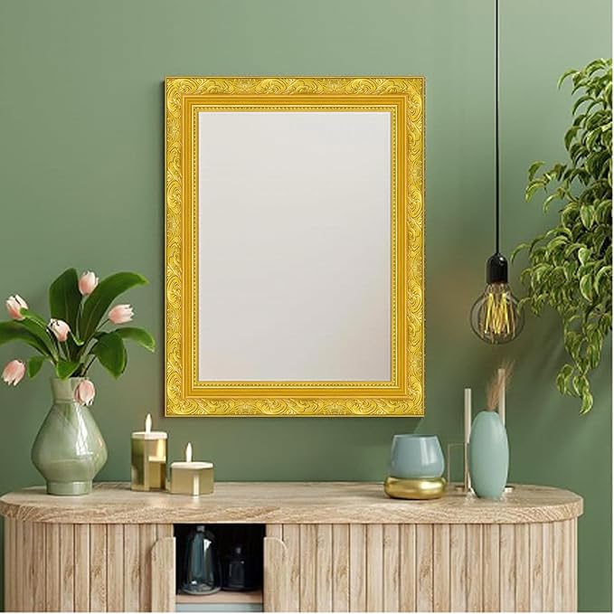 Outus 68ft Frame Bulletin Board Border Die-Cut Rolled Trim,Gold-Plated | Straight Picture Frame Border, Vintage Style Classroom Chalkboard Decor, Trimmable School Office Party Displays