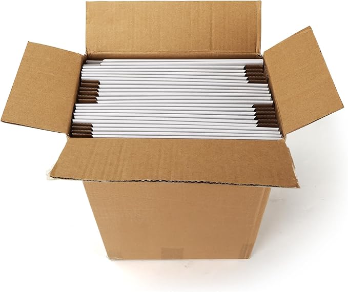 HORLIMER 12x9x1 inches Shipping Boxes Set of 25, White Corrugated Cardboard Box Literature Mailer