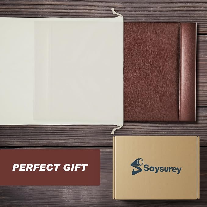 30 x 18 Inch Leather Desk Pad with Side Rails Mat, Brown | Executive Office Desk Mat, Smooth Writing Surface, Desktop Protector Covers Mouse Keyboard, Elegant Gift, Men Dad Husband