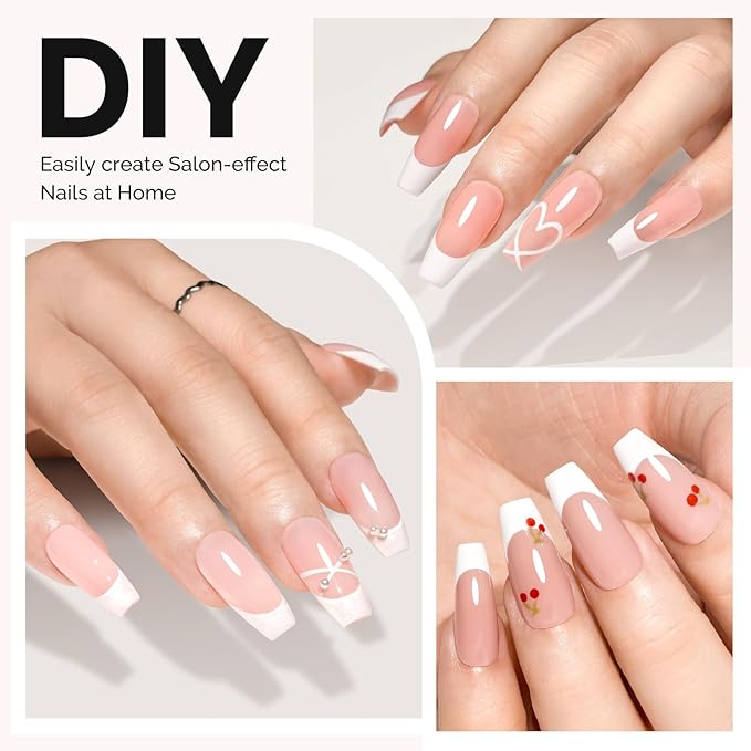MelodySusie Medium Coffin X Nail Tips - 300Pcs 15 Sizes Clear Acrylic, Half Matte Full Cover Press on Nails for DIY Extension & Salon Use,Pre-Shaped for Long-Lasting Manicure