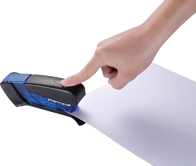 PaperPro Compact Classic Desktop Stapler, 15 Sheet Capacity, No Effort, Includes 105 Staples, One Finger, 80% Easier Stapling, Assorted (Colors May Vary)