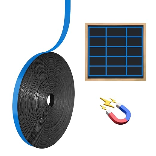 CHUNNIAO Blue Magnetic Whiteboard Tape for Classroom&Office,Fine Lines - 1/5 in x 40 yd x 24 mil,High Energy Thin Magnet Strips,120 Ft Suit for Large White Board