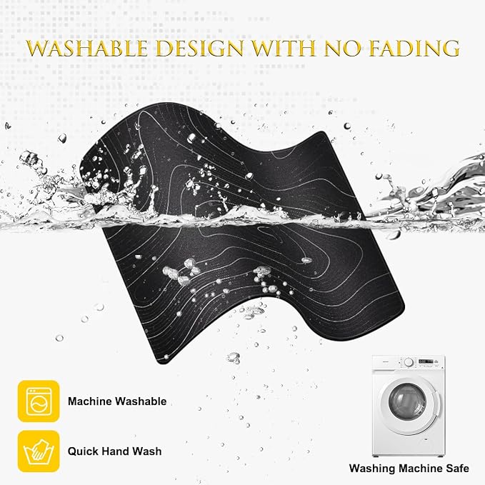 JIKIOU Mouse Pad with Stitched Edge, Portable Size-10.2x8.3in Contour | Anti-Fray, Comfortable Smooth Lycra Surface, Non-Slip Rubber Base, Machine Washable Fade-resistant, Compatible with All Mice