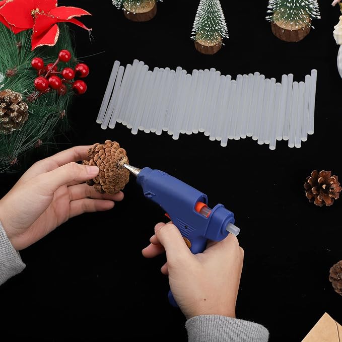 Glow in The Dark Hot Glue Sticks Bulk, 36 Pack Mini Hot Glue Sticks for Crafting, Christmas Decoration, Art, DIY, Small Size 4" Long x 0.27" Dia for Low and High Temp