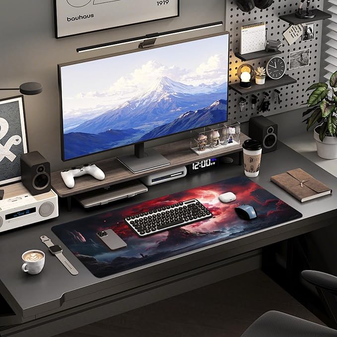 Mouse Pad Gaming - Desk Mat for Keyboard and Mouse - Large Mouse Pads for Desk, Gaming Mousepad with Non-Slip Base, Desks Pad (31.5" X 11.8") for Game, Office and Home