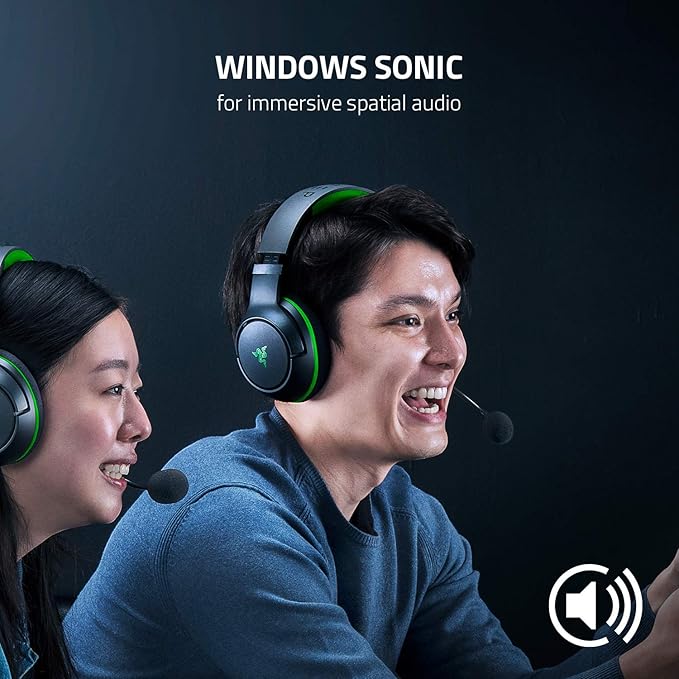 Razer Kaira Wireless Gaming Headset for Xbox Series X|S, Xbox One: Triforce Titanium 50mm Drivers - Cardioid Mic - Breathable Memory Foam Ear Cushions - EQ Pairing Button - Windows Sonic - Black