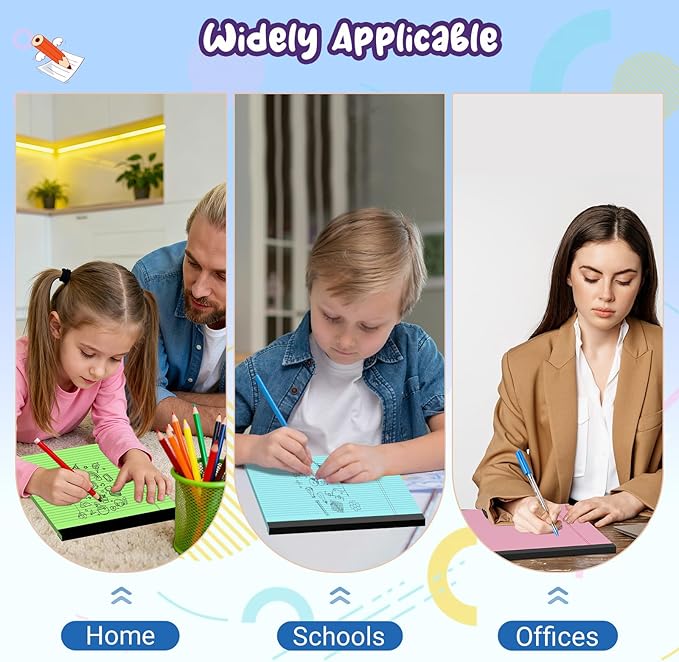 5 pcs Legal Pads 8.5 x 11 Note Pads, Colored Legal Notepads 8.5 x 11, Notebook Wide Ruled Paper, Micro Perforated Writing Pads, Lined Paper Pads, Pad of Paper for Office Home School, 30 Sheets/Pack