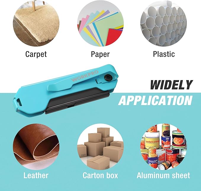 WORKPRO EDC Folding Utility Knife, Mini Box Cutter with Quick Open Axis Lock, Quick Change Blade Razor Knife, Foldable Small Pocket Knife with Belt Clip