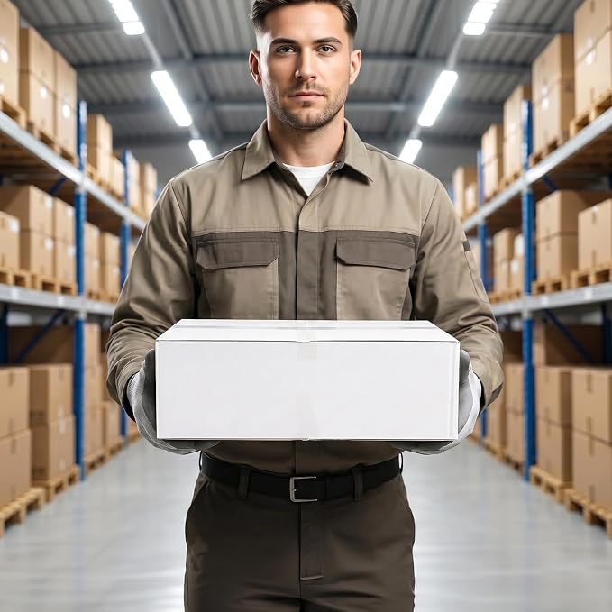 CRUGLA 12x12x4 Shipping Boxes 25 Pack, White Corrugated Cardboard Boxes with Side-Lock and Pre-Applied Double-Sided Tape, Easy Assemble Packing Mailer Boxes for Small Business Shipping