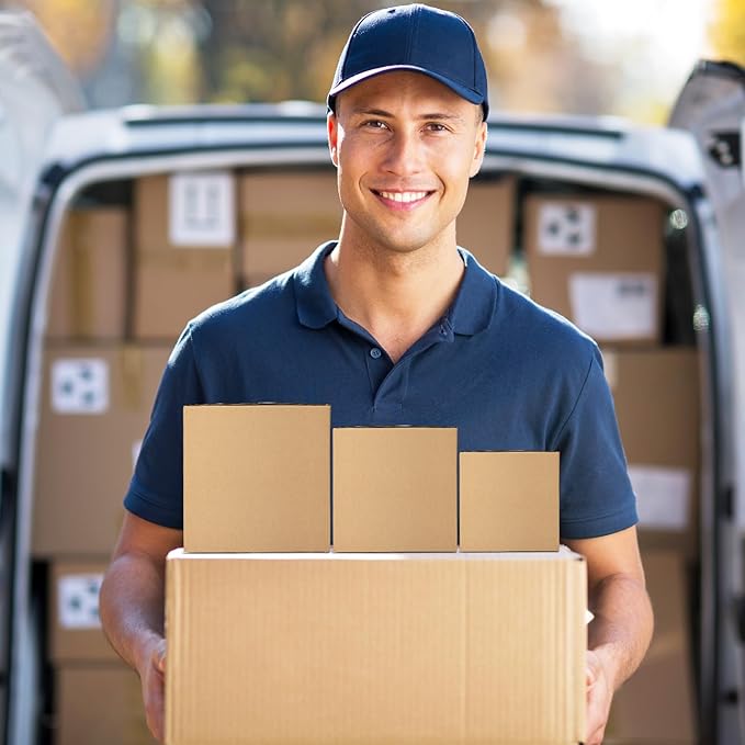 Eupako 30 Pack Small Shipping Boxes Assorted Sizes, 4x4x4 & 5x5x5 & 6x6x6 10 PCS Each Mailing Boxes, Brown Corrugated Box Mailers, Cardboard Boxes for Packaging Small Business