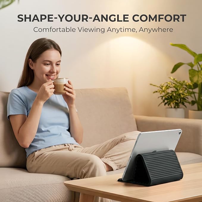 2026 Airplane Phone Holder, Flexible Silicone Portable Phone Stand | Foldable for Desk Bed Office, Travel Essentials Hands Free Mount for iPhone Tablet Laptop,Anti-Slip & Scratch-Resistant