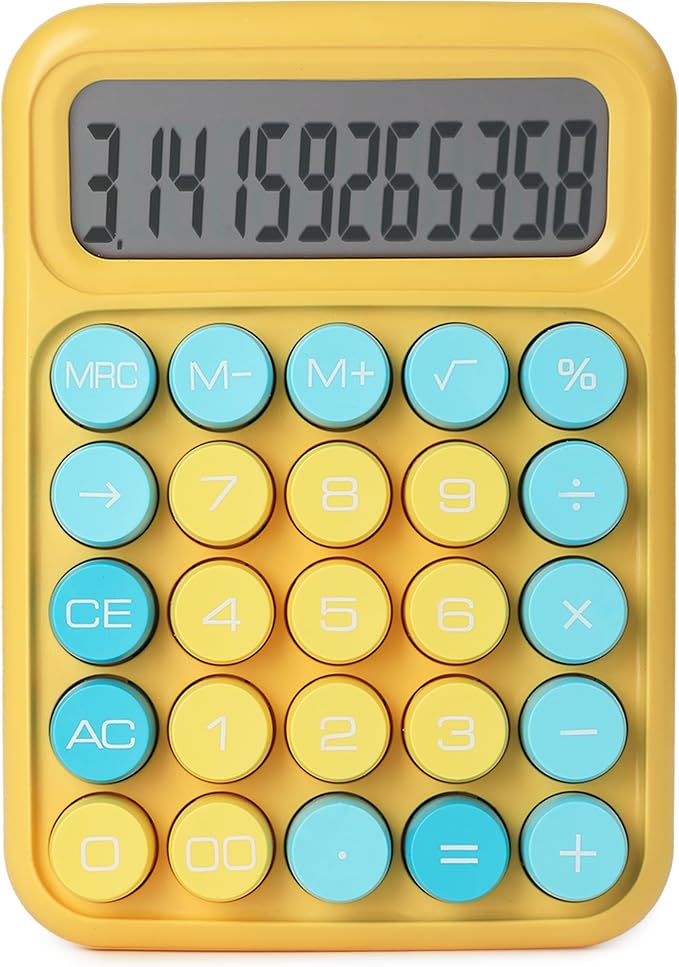 Mr. Pen- Mechanical Switch Calculator, 12 Digit Large LCD Display | Colorful with Big Buttons, Mechanical Switch Calculator for Home, School, Office