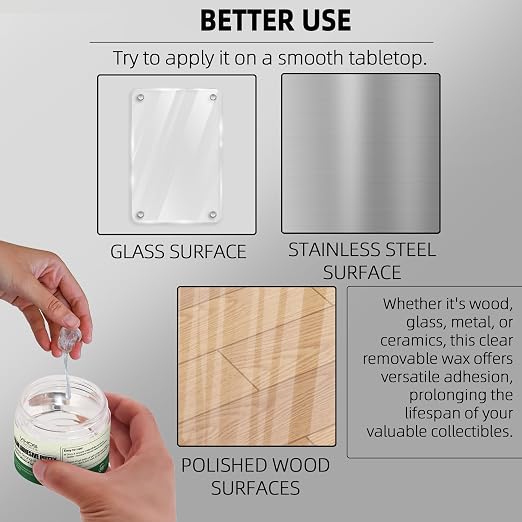 5oz/Jar Clear Removable Putty for Museum Art Craft | Clear Adhesive Wax for House Decor, Removable Exhibit Adhesive Gel for Museum Collection, Non-Toxic Reusable Putty for Museum