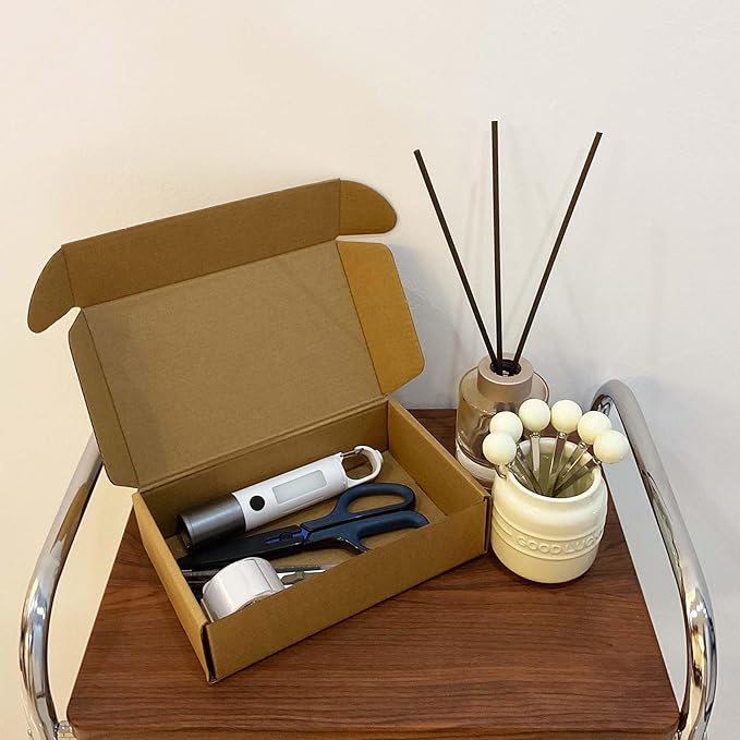 Shipping Boxes 8x5x2 inch 50 Pack,Brown Corrugated Boxes Mailer Packaging for Mailing Small Business,E-Commerce Gift Boxes for Wrapping Present Moving Storage Heavy Duty Recycled Cardboard Boxes