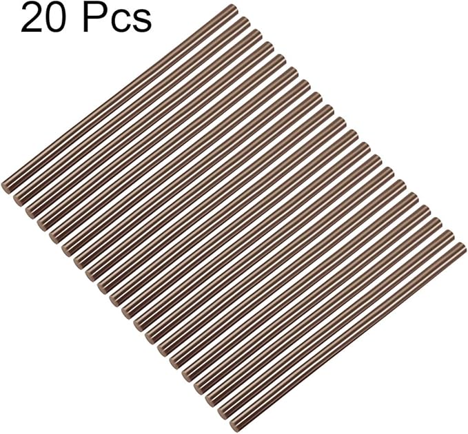 uxcell 20pcs Hot Glue Sticks for Glue Gun 11mm/0.43-inch x 10-inch Mini Hot Melt Adhesive Glue Stick Brown