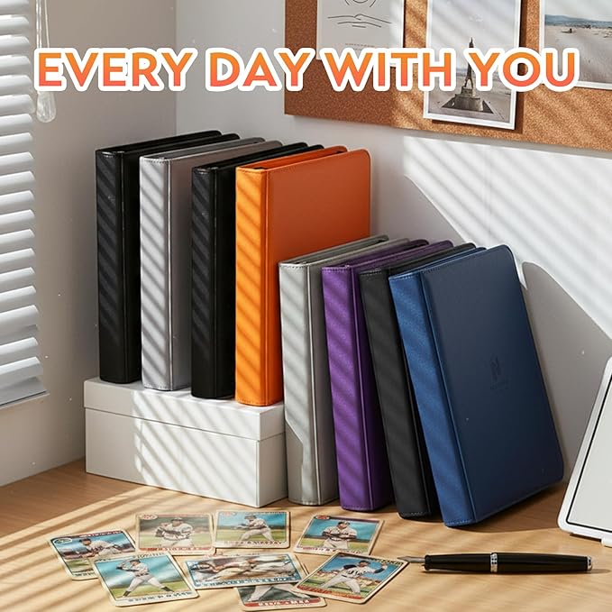 1000+ Pockets Premium Trading Card Binder, 16 Pockets Trading Card Binder Ringless Side Loading Trading,Card Holder Folders for MTG, TCG, Game Cards & Sports Cards(Blue)