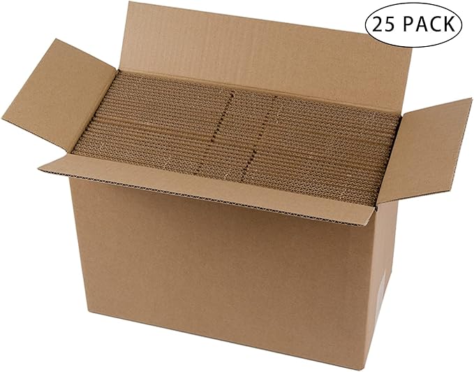 SUNLPH Shipping Boxes 8x6x4 Inches Small Corrugated Cardboard Boxes, 25 Pack