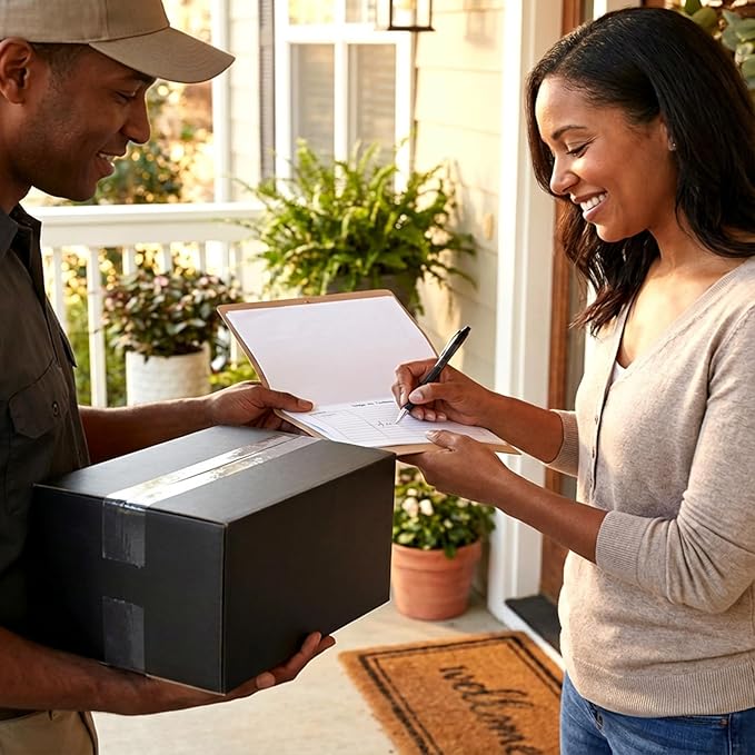 10x7x6 Black Shipping Boxes, 30 Pack Large Mailer & Packaging Boxes for Small Business, Heavy Duty Corrugated Cardboard, Ideal for Shipping & Packaging