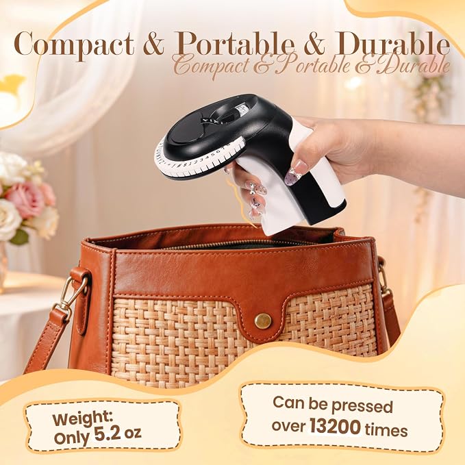 Vixic Embossing Label Maker, Emboss Vintage Label Maker Machine with Tapes | 9mm Embossed Labeler, Old School Manual Punch Embosser 3D Raised Letters for Home Kids School Items Journal Supplies Labeling