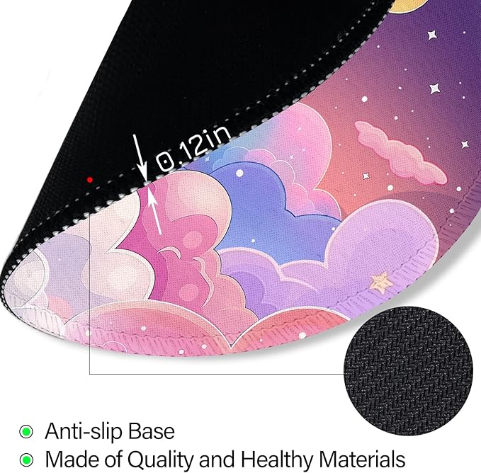 Funny Cute Work Mouse Pad, Small Round Mousepad for Desk, Laptop | Mini Travel Wireless Mice Pad for Computer, Office Accessories, Coworker Gifts, 8.6 x 8.6 inch