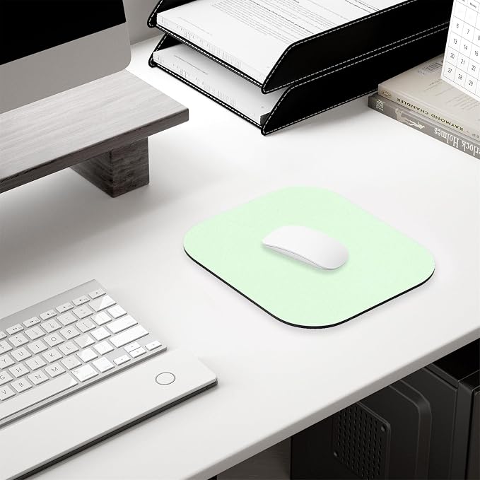 Hsurbtra Mouse Pad, Premium-Textured Small Square Mousepad 8 x 9 Inch Green, Thick 3 mm Anti-Slip Waterproof Rubber Pretty Cute Computer Mat for Office Home Gaming Laptop Men Women Kids