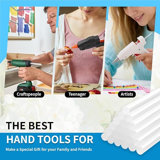 36 Pack Mini Hot Glue Sticks, 8" Long x 0.27" Diameter Clear Glue Sticks for Glue Gun, EVA Clear Glue Gun Sticks, Hot Glue Gun Sticks for DIY Craft Sticky Projects & More