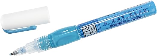 Kuretake Zig 2 Way Glue Pen 1mm Ball Tip 3 pcs Set, Adhesive for Professional,Artists, Crafting, Scrapbooking, Gift Card, Made in Japan