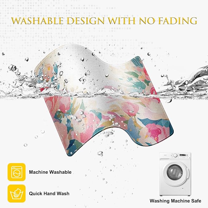 JIKIOU 3 Pack Mouse Pad with Stitched Edge, Portable Size-10.2x8.3in Peony | Anti-Fray, Comfortable Smooth Lycra Surface, Non-Slip Rubber Base, Machine Washable Fade-resistant, Compatible with All Mice