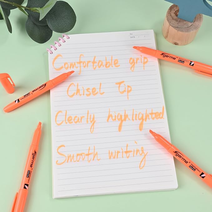 Cgerma Orange Highlighters, 36 Pack, Chisel Tip Highlighter Pack, Quickly Drying, Perfect for Students Kids Adults, Office, School, Classroom Supplies