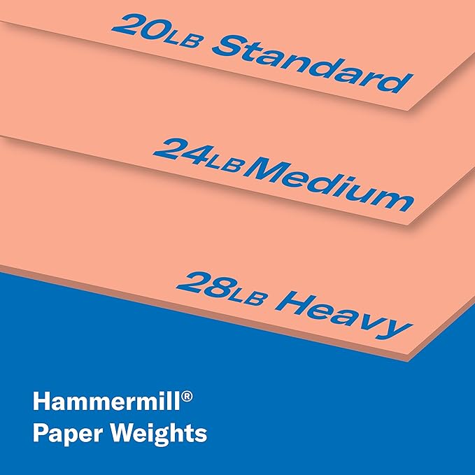 Hammermill Colored Paper, 20 lb Salmon Printer Paper, 11 x 17 - Made in the USA, Pastel Paper, 102103R - 1 Ream (500 Sheets)