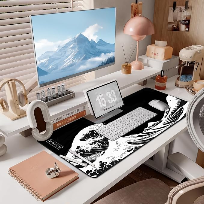 Mouse Pad Gaming - Desk Mat for Keyboard and Mouse - Large Mouse Pad for Desk, Mousepad (35.4" X 15.7") with Non-Slip Base, Desks Pad Mat Office and Home