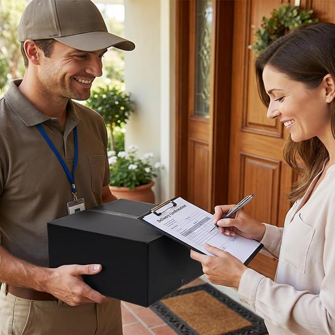8x8x4 Black Shipping Boxes, 30 Pack Medium Mailer & Packaging Boxes for Small Business, Heavy Duty Corrugated Cardboard, Ideal for Shipping & Packaging