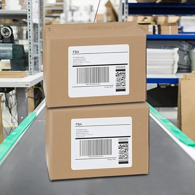 LabelMore 3 1/3 x 4 Labels - 6 Up Self Adhesive Shipping Labels - FBA Labels - 10000 Sheet/ 60000 Labels