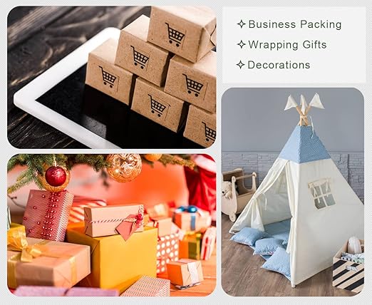 Designer Cute Packing Tape, Colorful Printing Shipping Tape, Carton Decorative Tape for Sealing Boxes, Panda - White, 1.77" x 110 yd