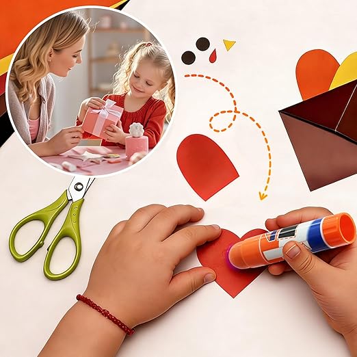 6Pcs Precision Tips Compatible with Elmer's 7g Glue Sticks, Fine Tip Glue Applicator for Family Crafts, Sewing, and Paper Projects