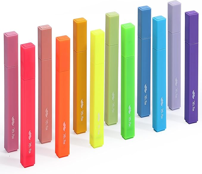 Mr. Pen- Aesthetic Bible Highlighters No Bleed Through Assorted Color | 8 pcs, Cute Highlighter for Journaling Supplies and School Accessories, Bible Highlighters and Pens No Bleed