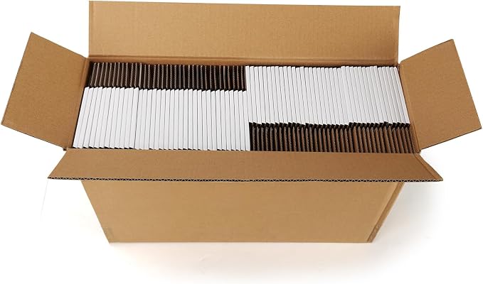 HORLIMER 6x4x2 inches Shipping Boxes Set of 75, White Corrugated Cardboard Box Literature Mailer