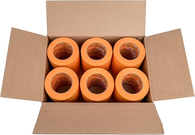 FrogTape ProGrade Orange Painters Tape, 1.5 Inch Wide (1.41 in. x 60 Yds), High Adhesion, Paint Tape for Indoor & Outdoor Applications, Orange, 24 Rolls (288434)