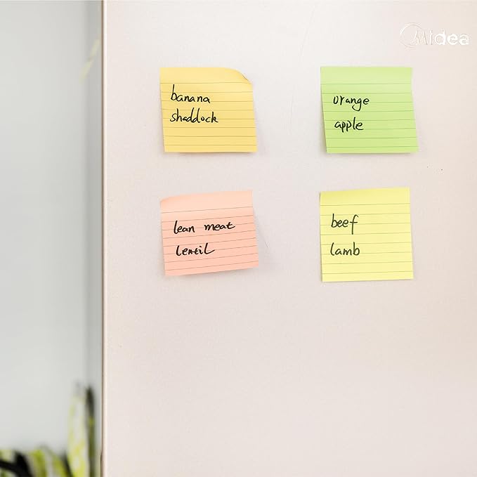 Mr. Pen- Lined Sticky Notes, 3" x 3", 6 Pads, 45 Sheets/Pad | Sticky Notes with Lines, Ruled Post Stickies, Memo Pads, Self-Stick Note Pad for Office, School, Home, Study