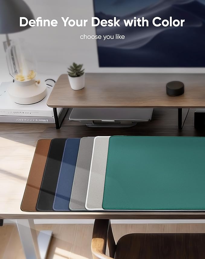 Waterproof Large Gaming Mouse Pad with Durable Stitched Edges, Non-Slip Rubber Base, Grainy Jacquard Mouse Mat Desk Pad for Home Office Gaming, 27.6"x11.8"x0.12", Matte Beige