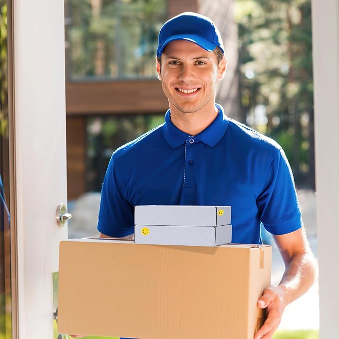 RLAVBL 9x6x2 Shipping Boxes Set of 25, White Corrugated Cardboard Box for Packing, Mailing, Business