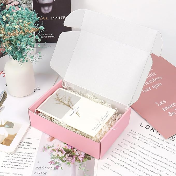 FORBFAN 7x5x2 Pink Shipping Boxes Small 30 Pack, Mailing Boxes for Small Business, Corrugated Cardboard Boxes for Shipping Packaging